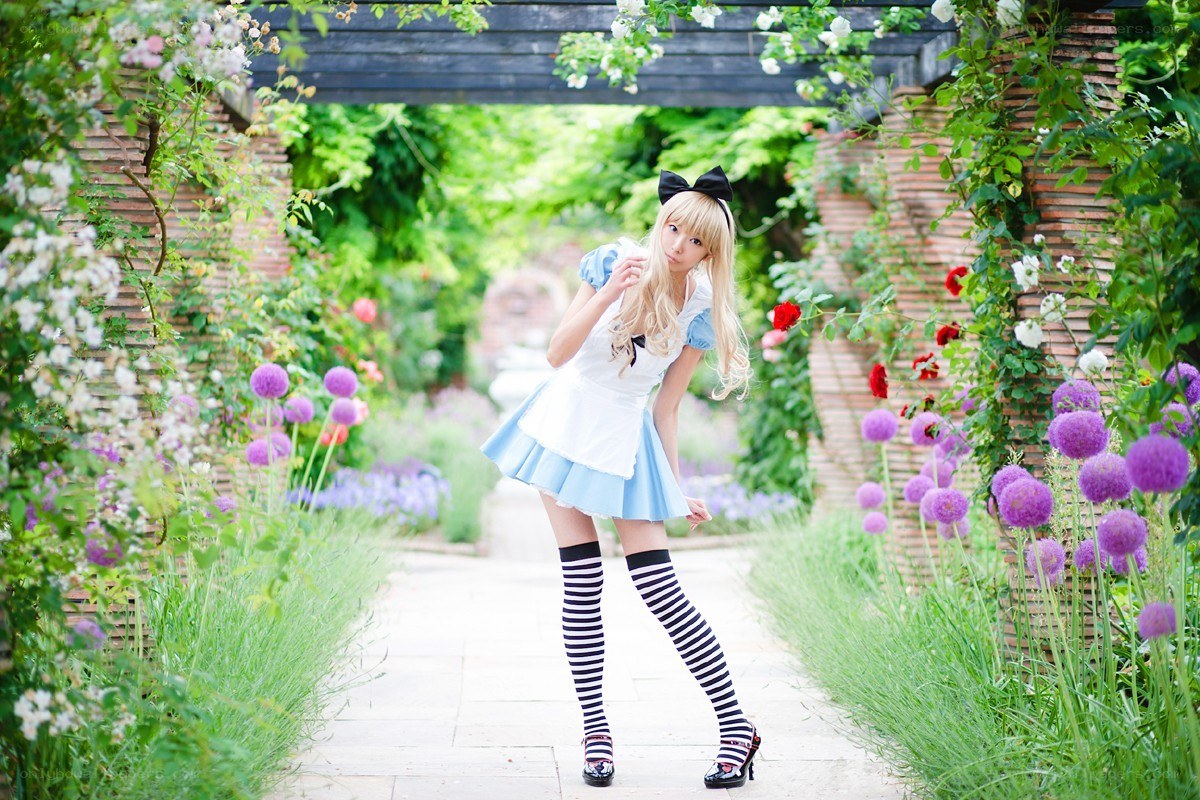 Alice in a garden