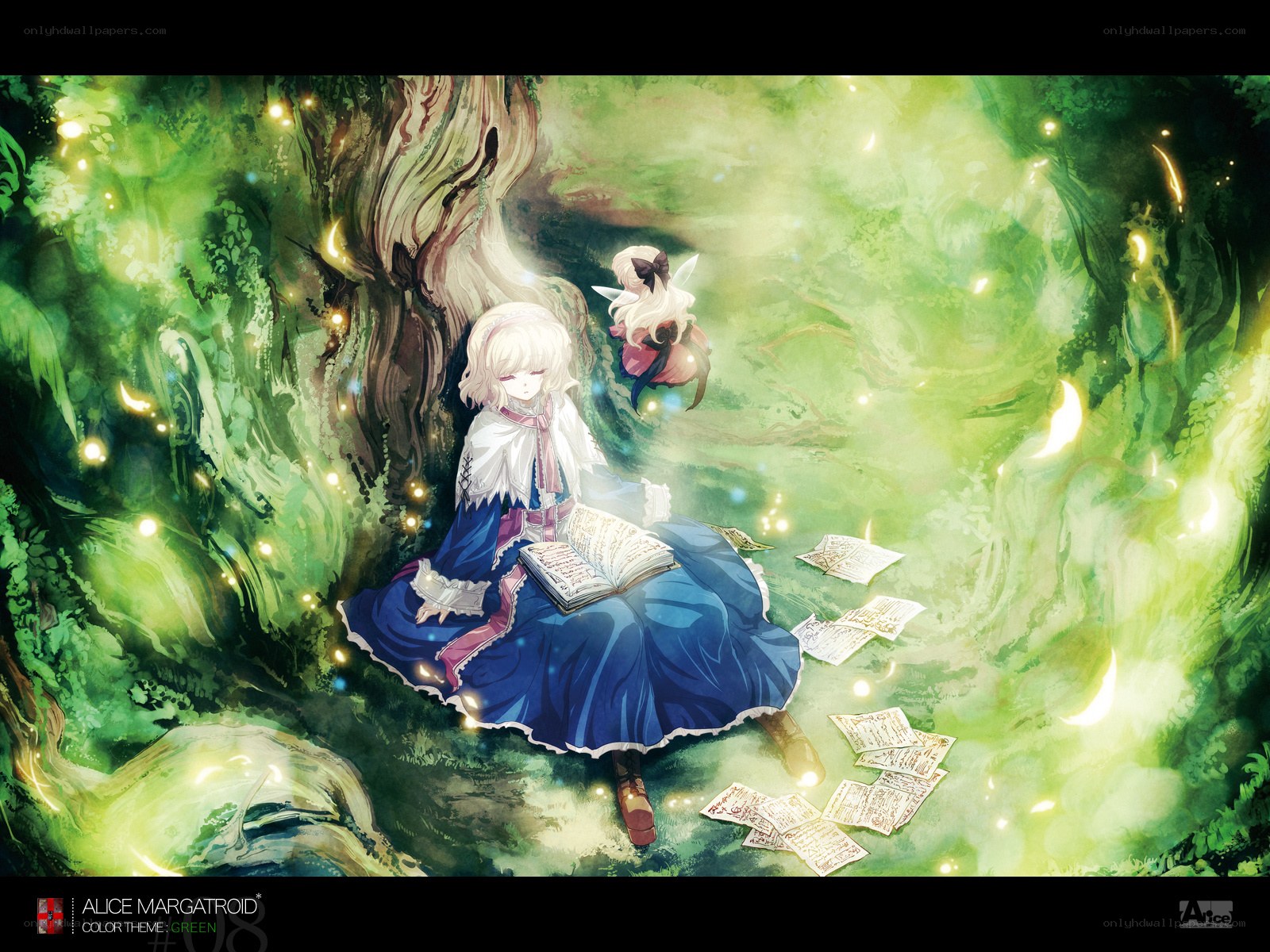 Alice in a green forest