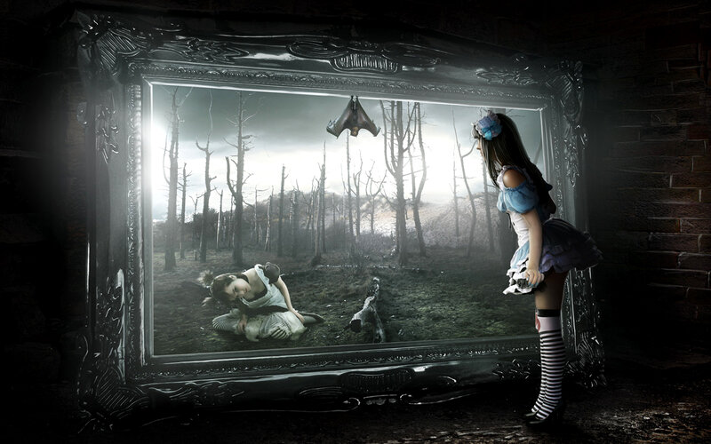 Alice in a Mirror — Black