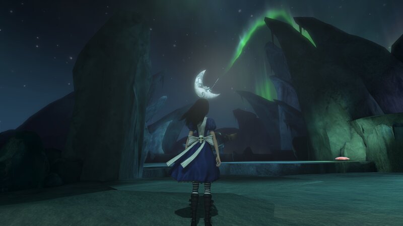 Alice in a moonlit cave