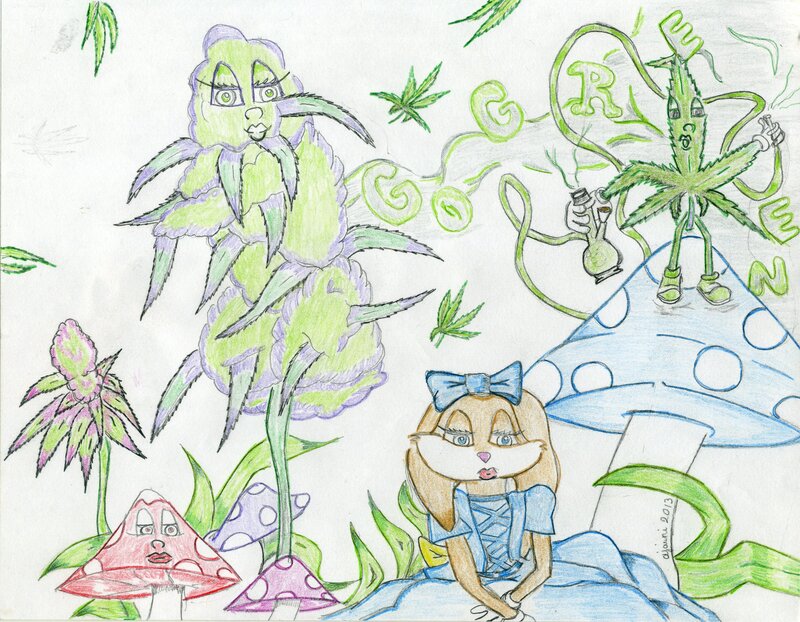 Alice in a Psychedelic Garden