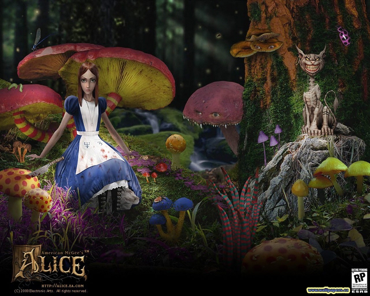 Alice in a surreal forest