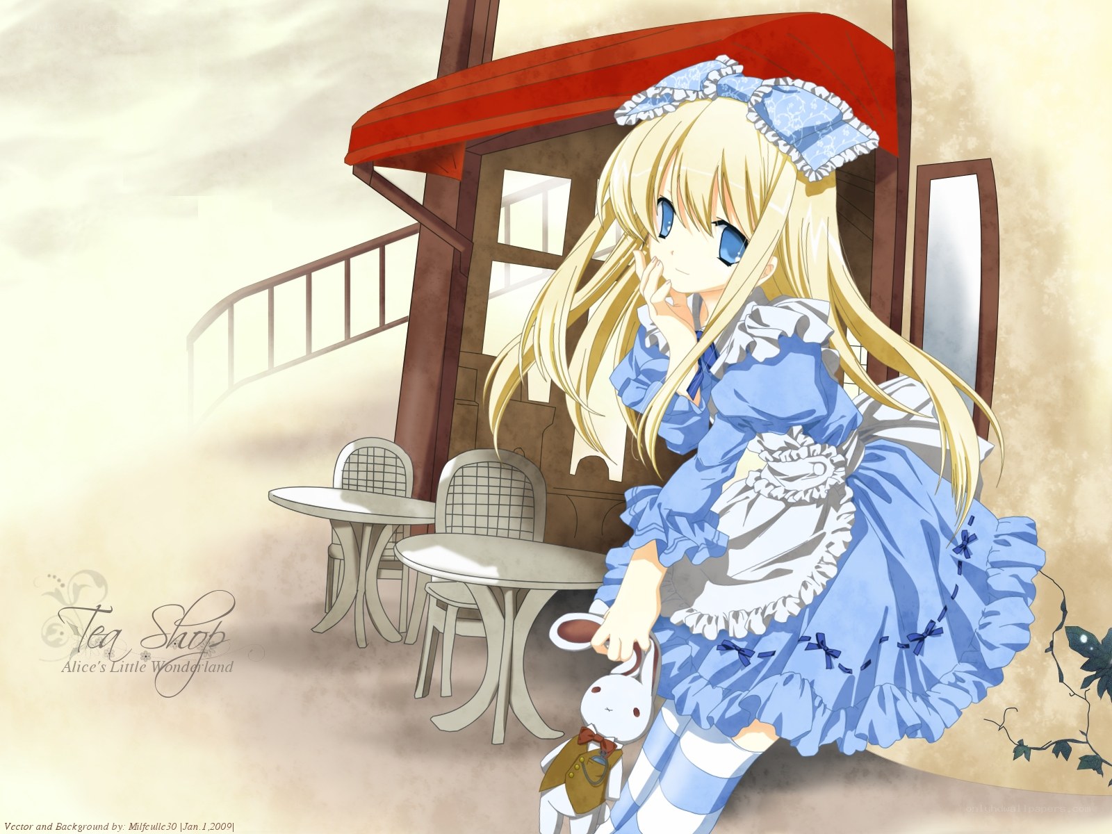 Alice in a tea shop