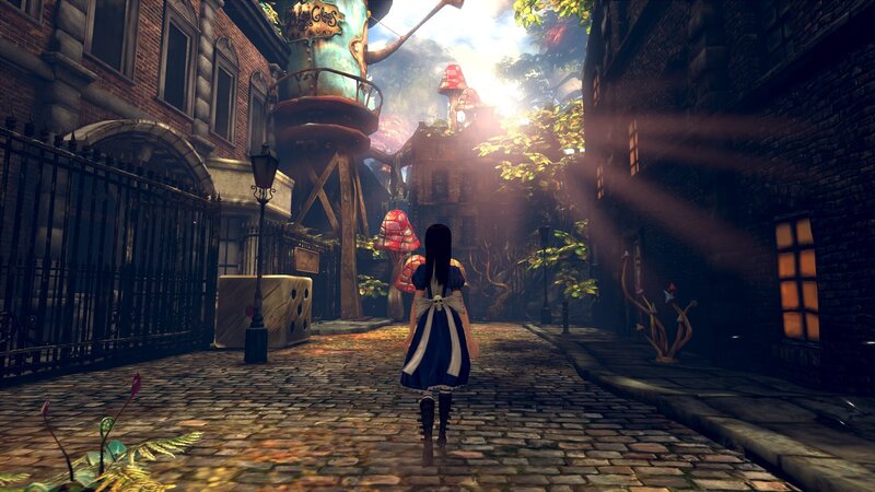 Alice in a whimsical alley