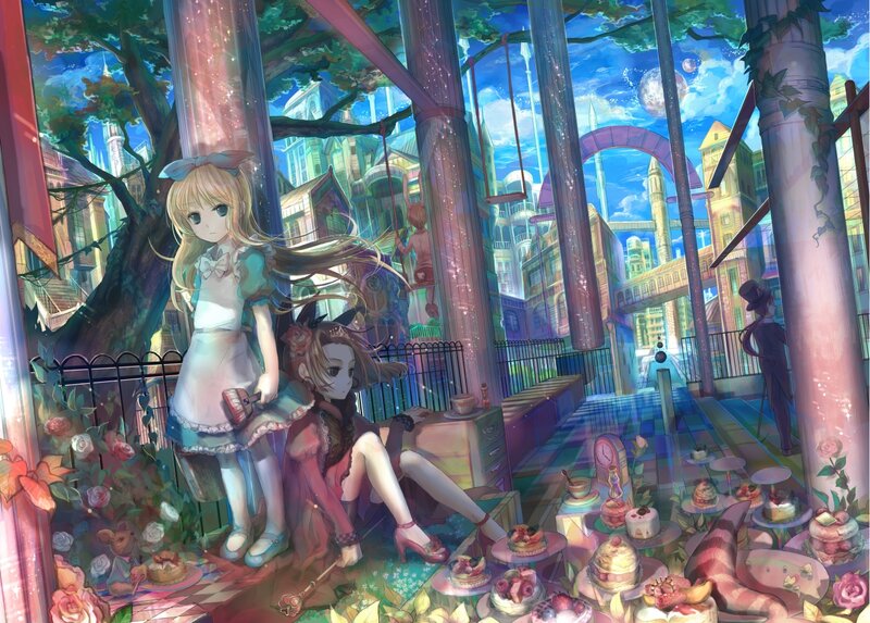 Alice in a whimsical city