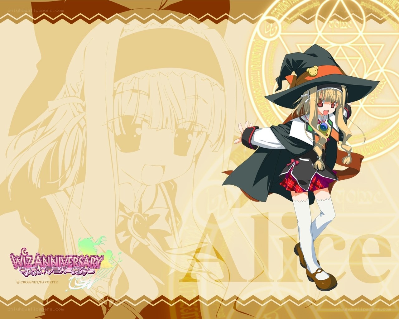 Alice in a witch costume