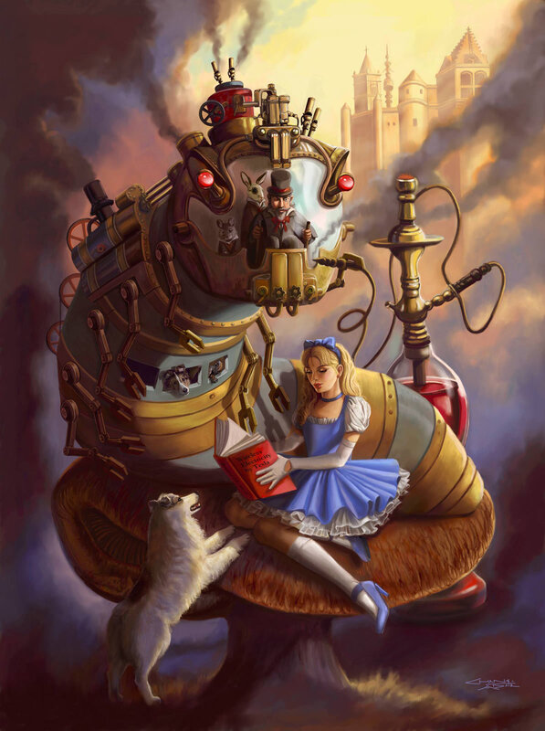 Alice in steampunk wonderland
