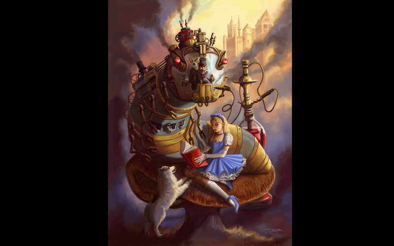 Alice in steampunk wonderland