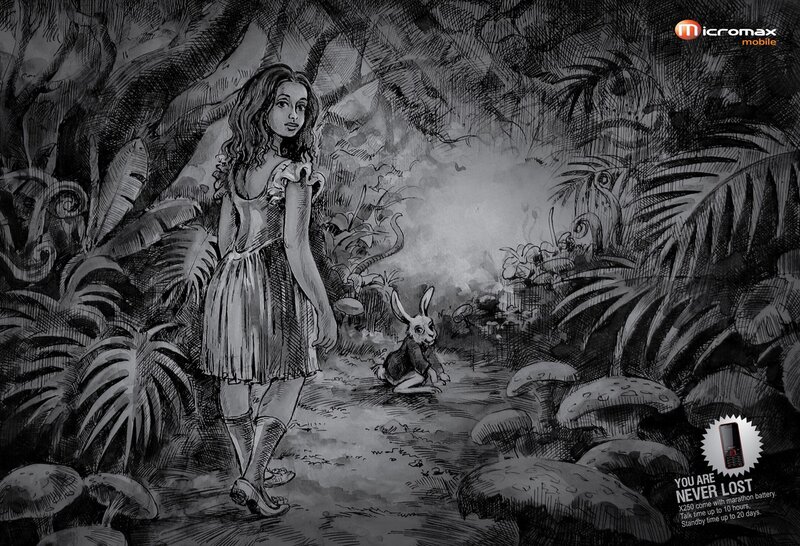 Alice in Wonderland advertisement