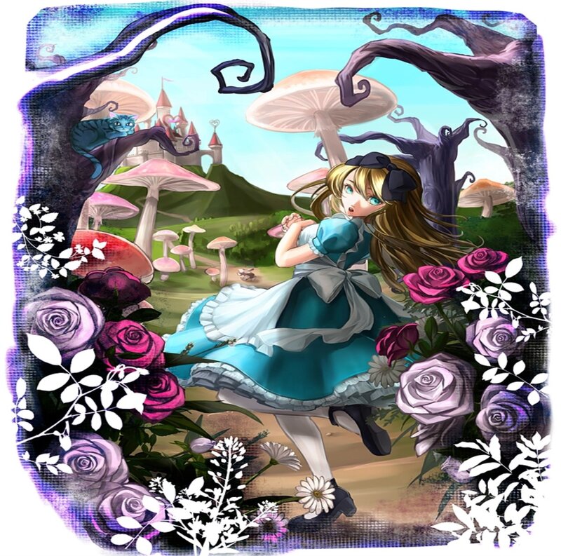 Alice in Wonderland — Blue, Whimsical, Afternoon, Digital Art