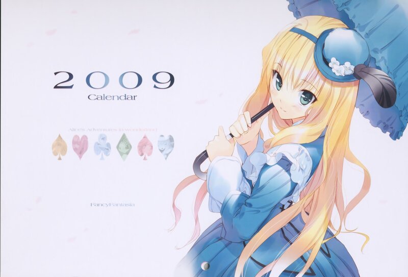 Alice in Wonderland calendar art