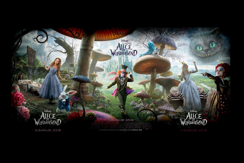Alice in Wonderland Characters — Green, Whimsical, Afternoon, Illustration