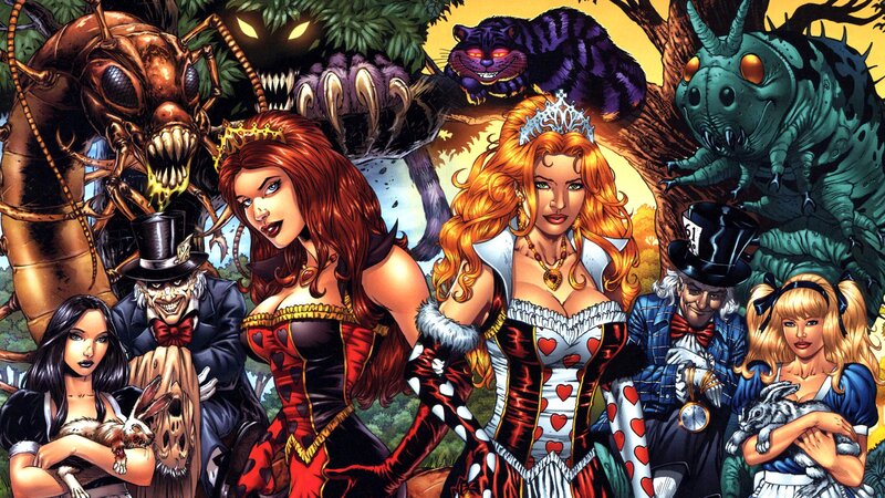 Alice in Wonderland Characters — Red, Dramatic