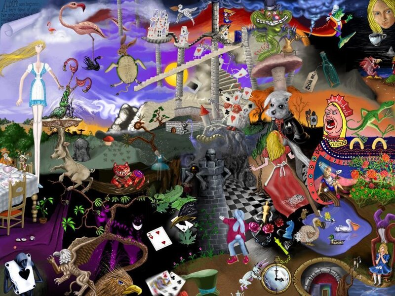 Alice in Wonderland collage