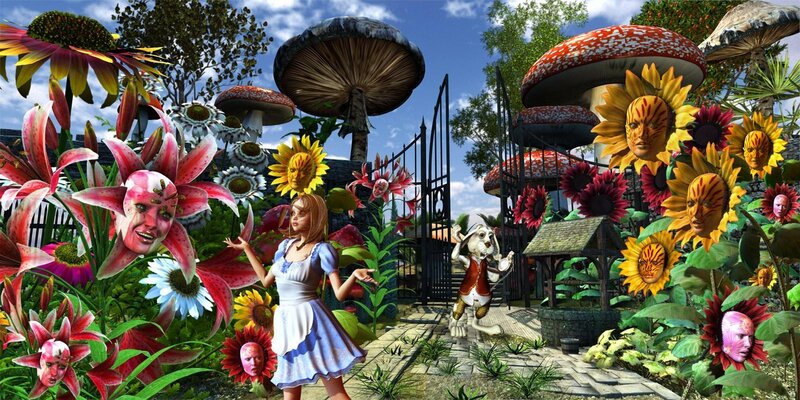 Alice in Wonderland garden