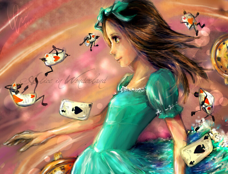 Alice in Wonderland — Green, Dreamy