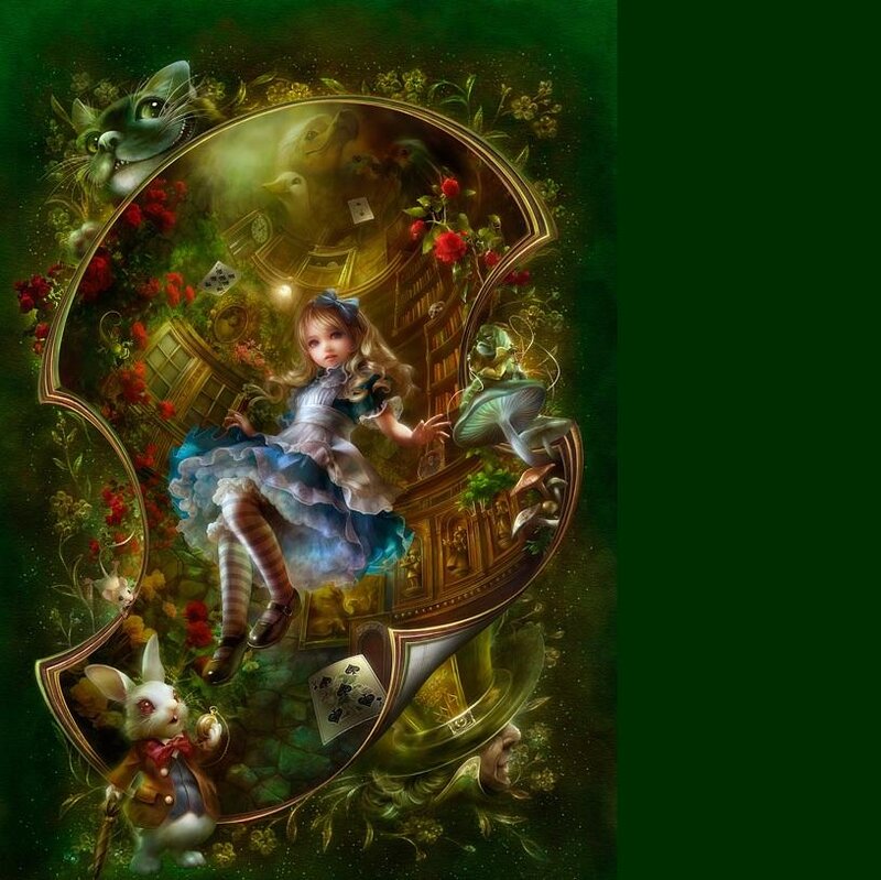 Alice in Wonderland — Green, Fantastical