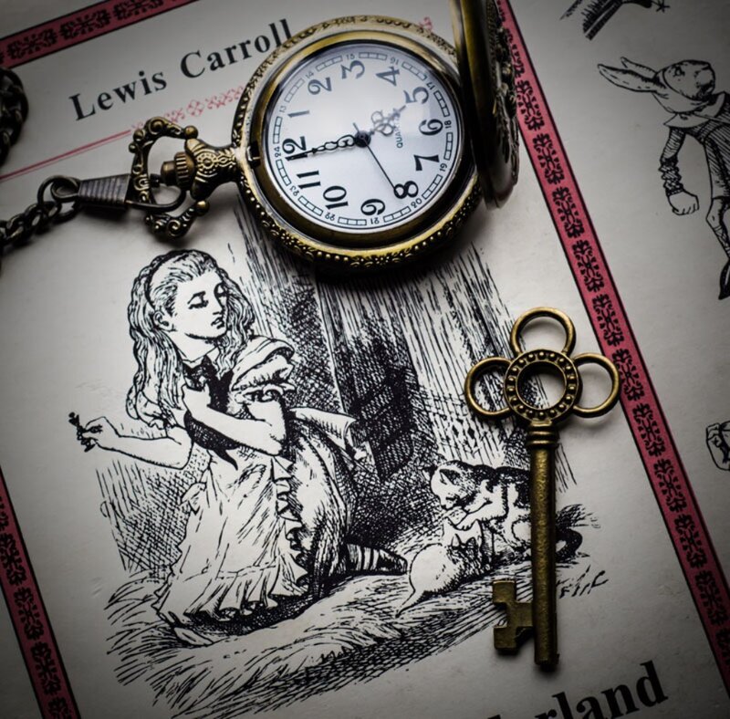 Alice in Wonderland Illustration — Black