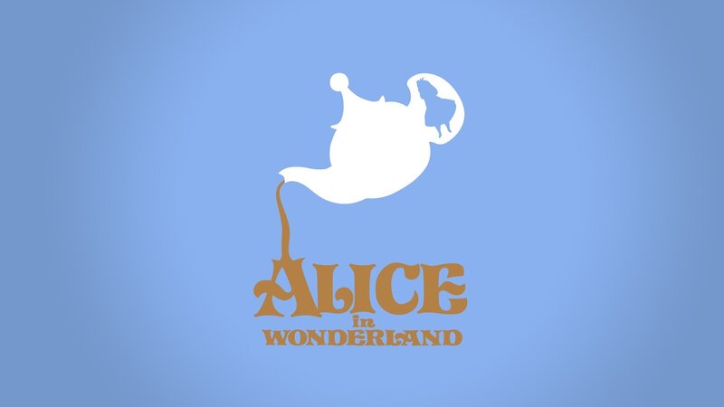 Alice in Wonderland Logo — Blue