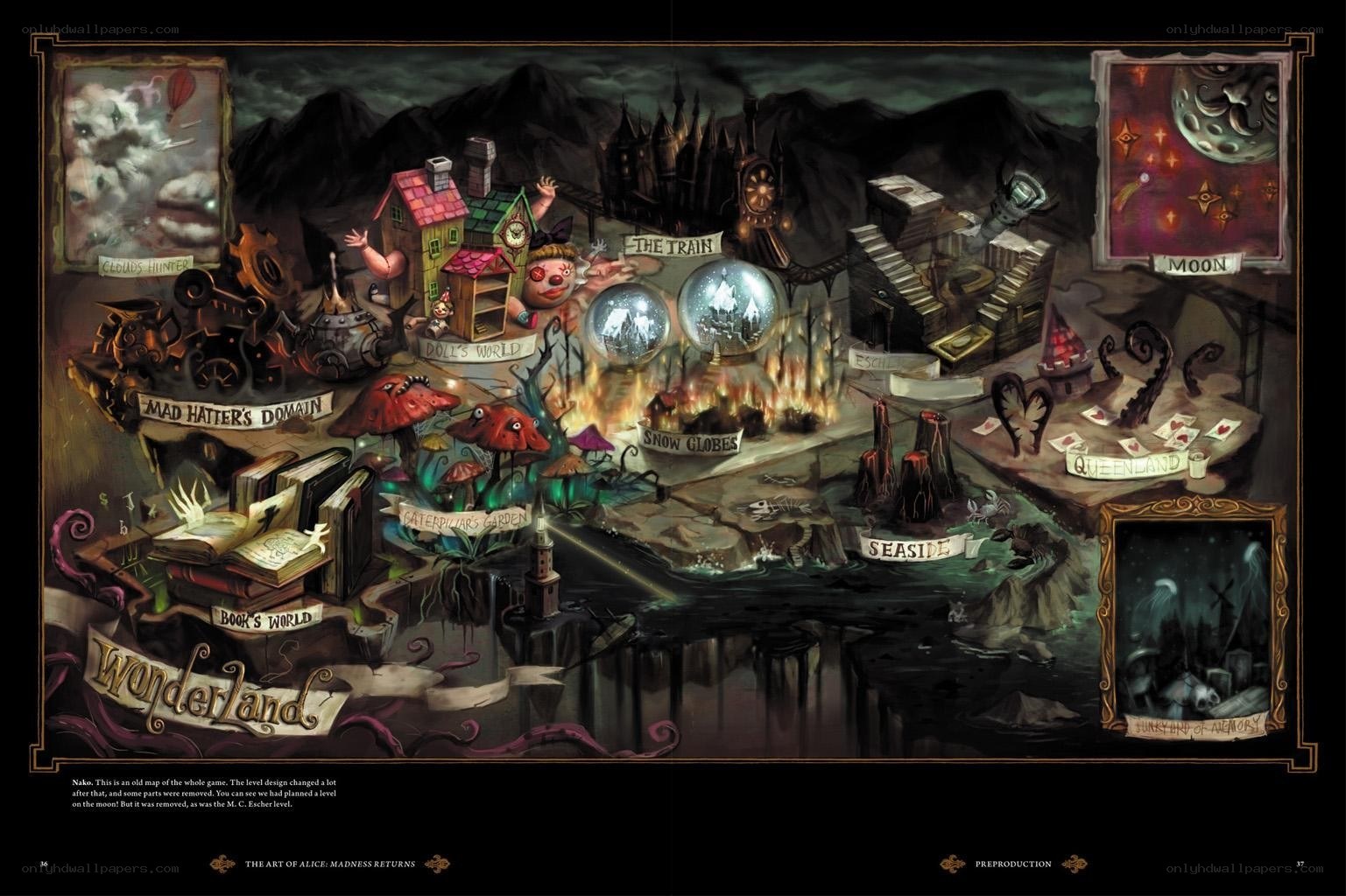 Alice in Wonderland map