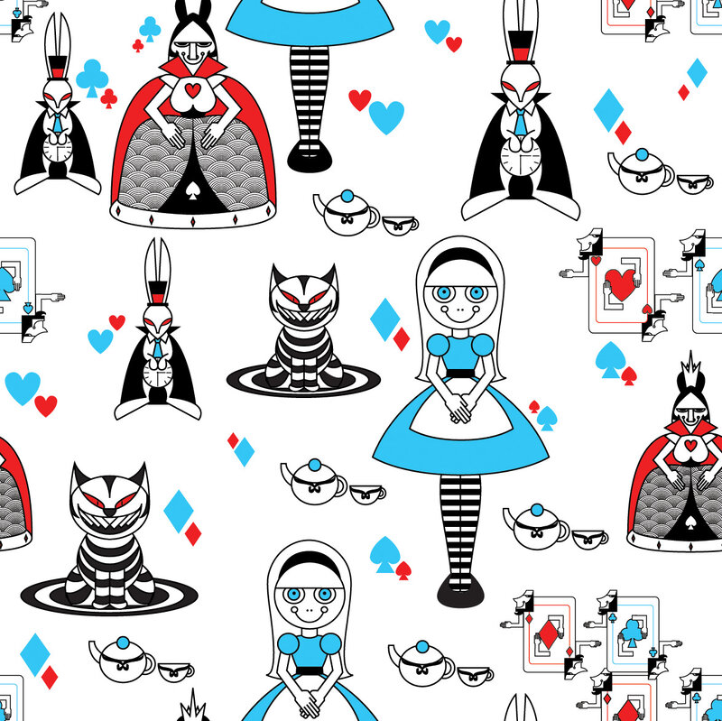 Alice in Wonderland pattern