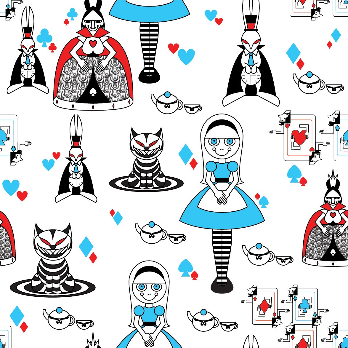 Alice in Wonderland pattern