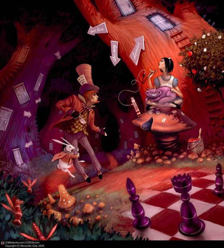 Alice in Wonderland scene