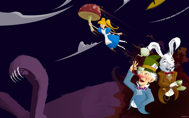 Alice in Wonderland scene