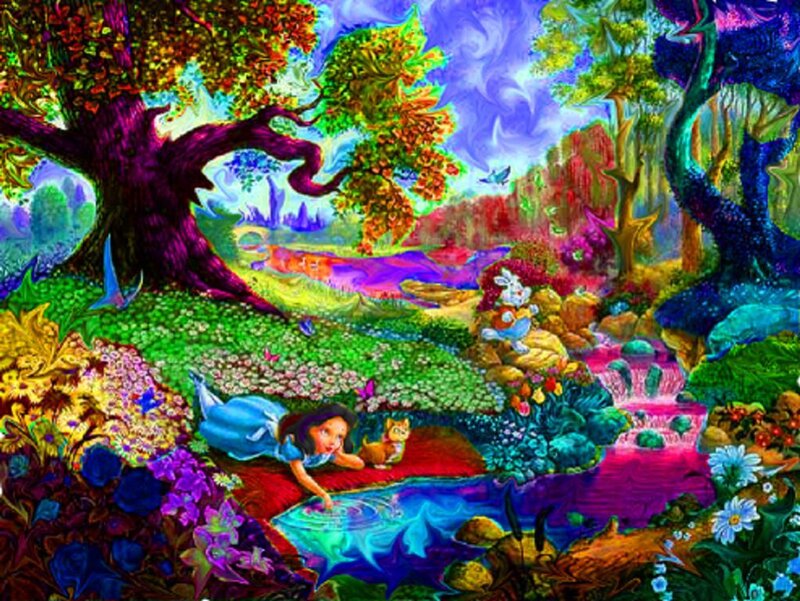 Alice in Wonderland scene