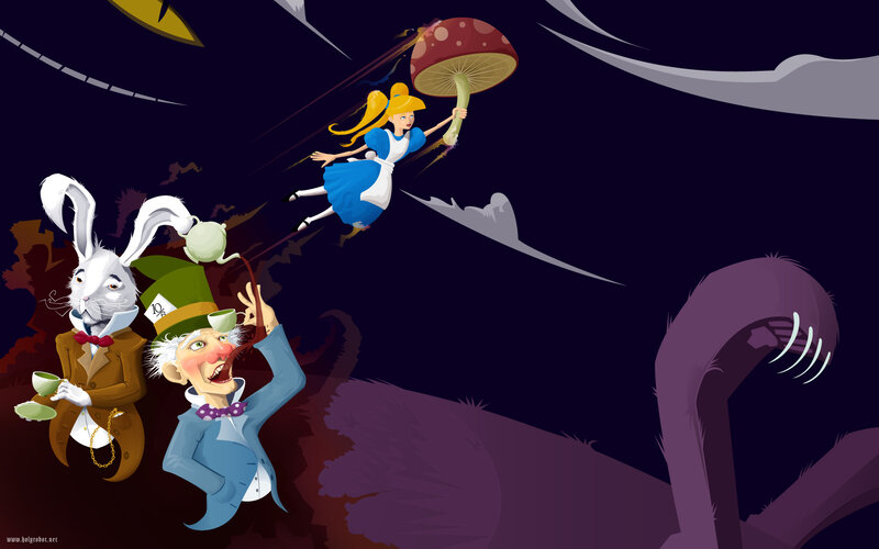 Alice in Wonderland scene