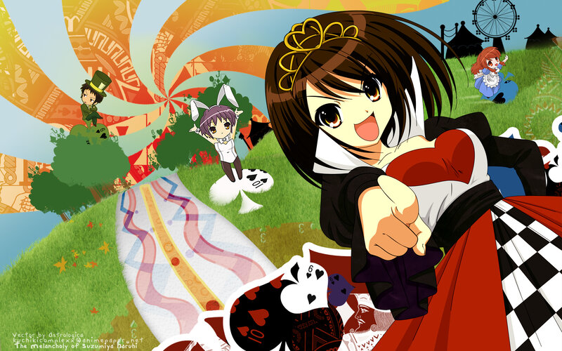 Alice in Wonderland themed anime art
