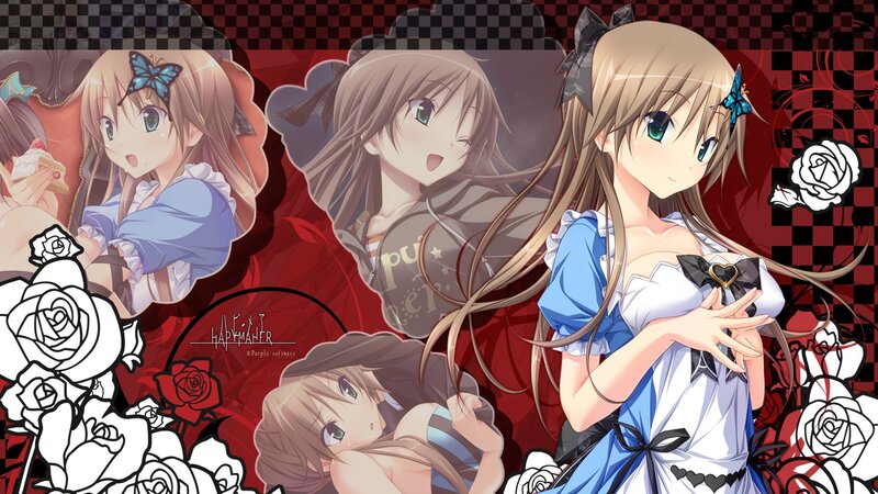 Alice in Wonderland themed anime collage