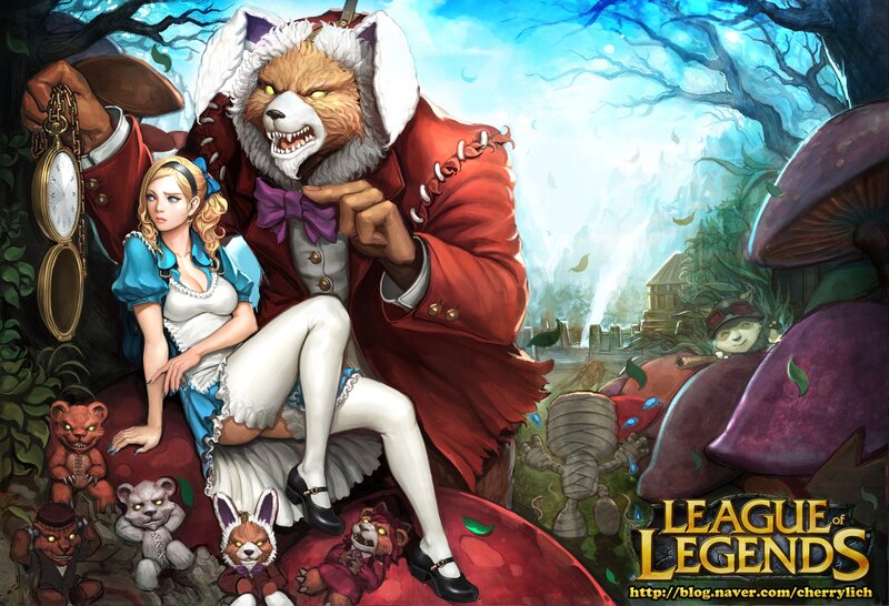Alice in Wonderland themed artwork