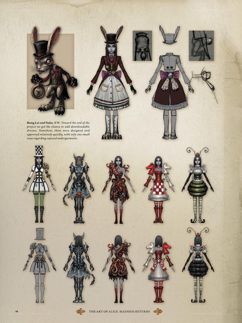 Alice: Madness Returns character designs