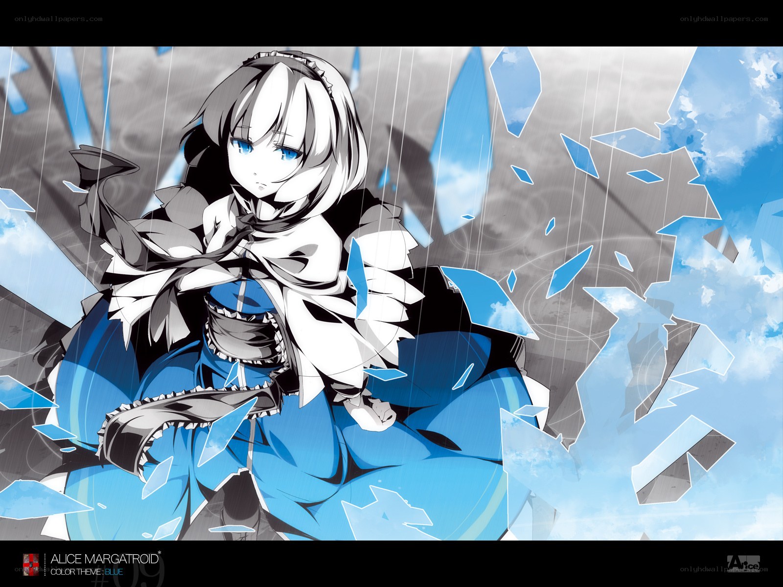 Alice Margatroid in a blue storm