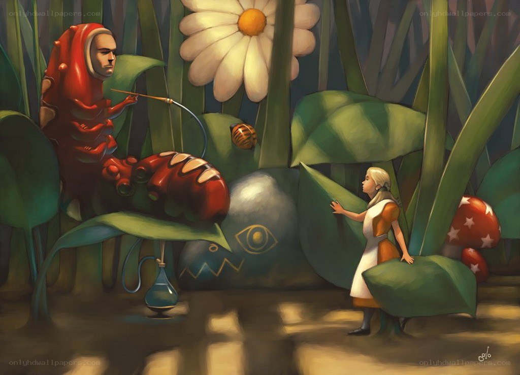 Alice meets the caterpillar