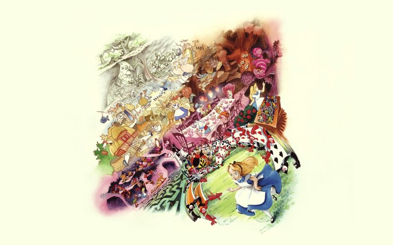 Alice Running Through Wonderland
