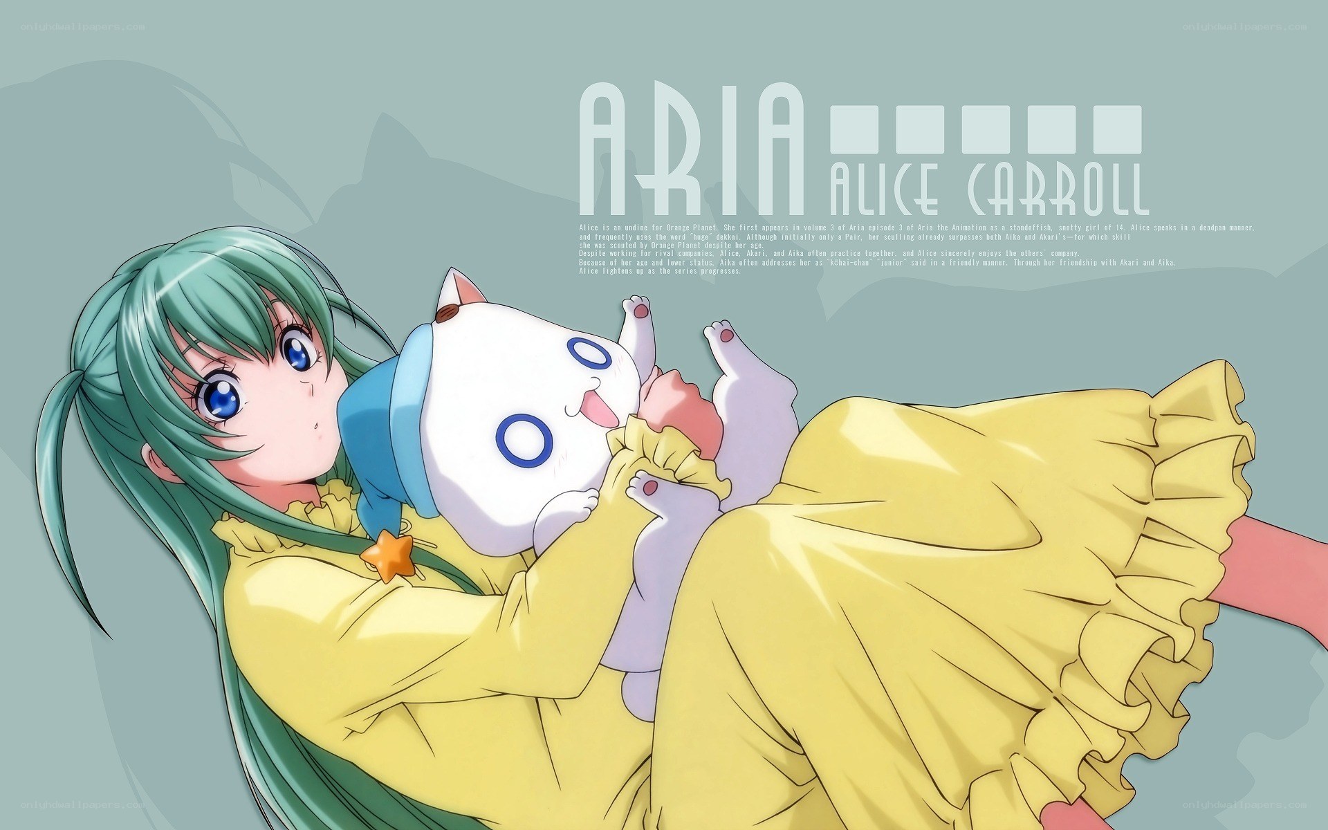 Alice with a plush toy