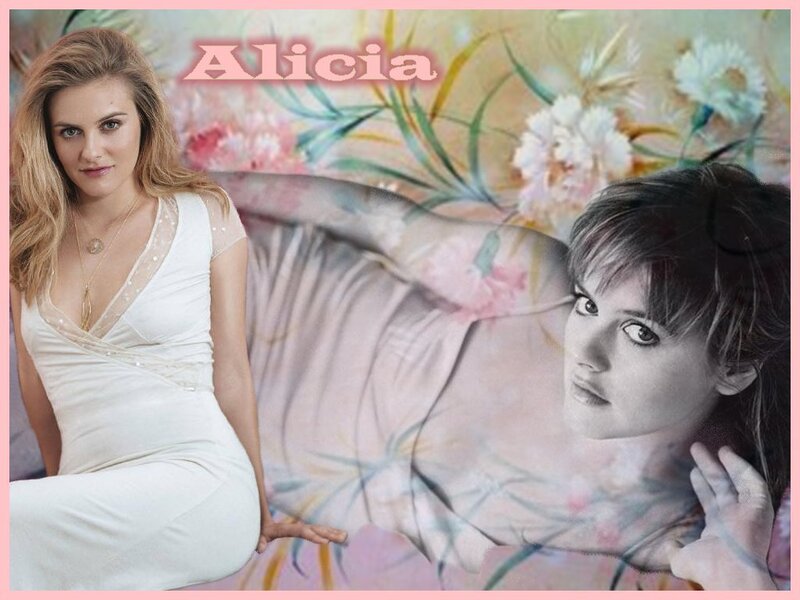 Alicia in white dress