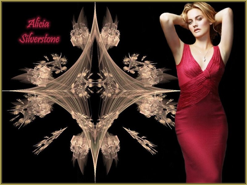 Alicia Silverstone in red dress