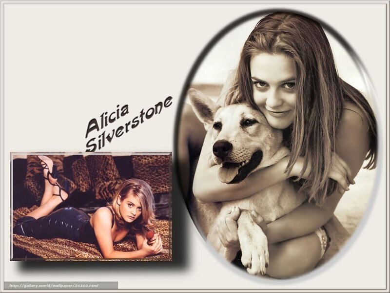 Alicia Silverstone with dog
