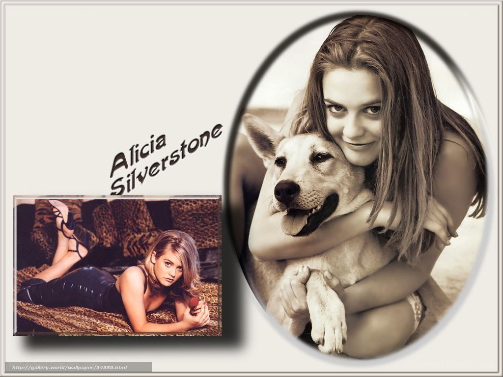 Alicia Silverstone with dog
