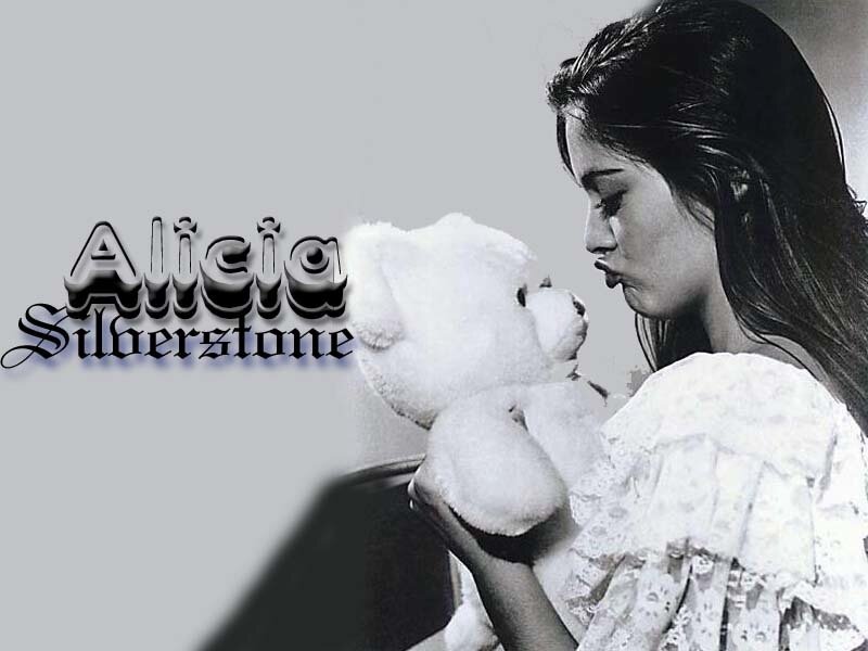 Alicia Silverstone with teddy bear