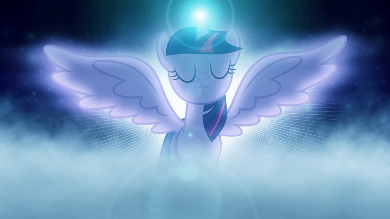 Alicorn Pony with Wings — Blue