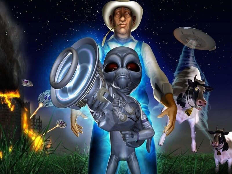 Alien abduction scene