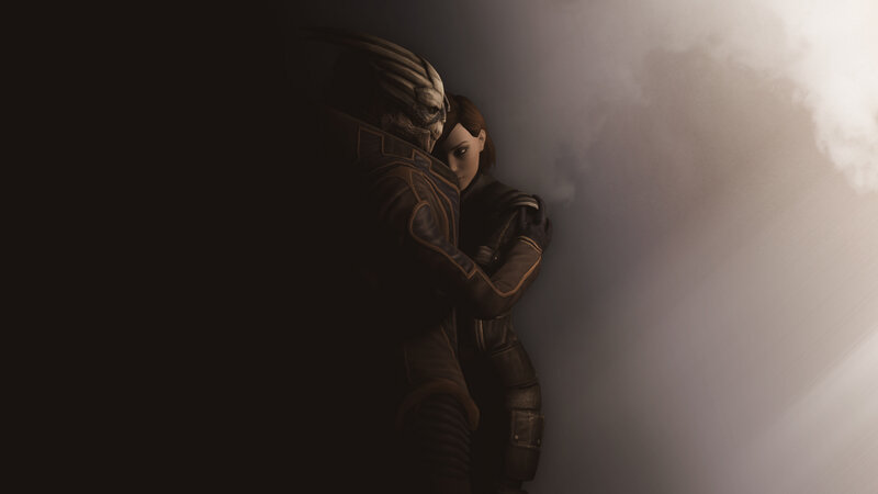 alien and human embrace
