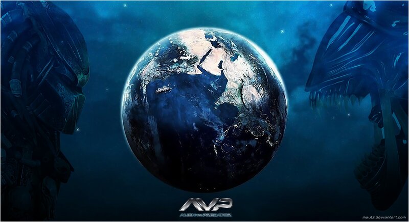 Alien and Predator on Earth