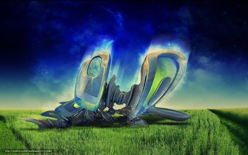 alien artifact in field