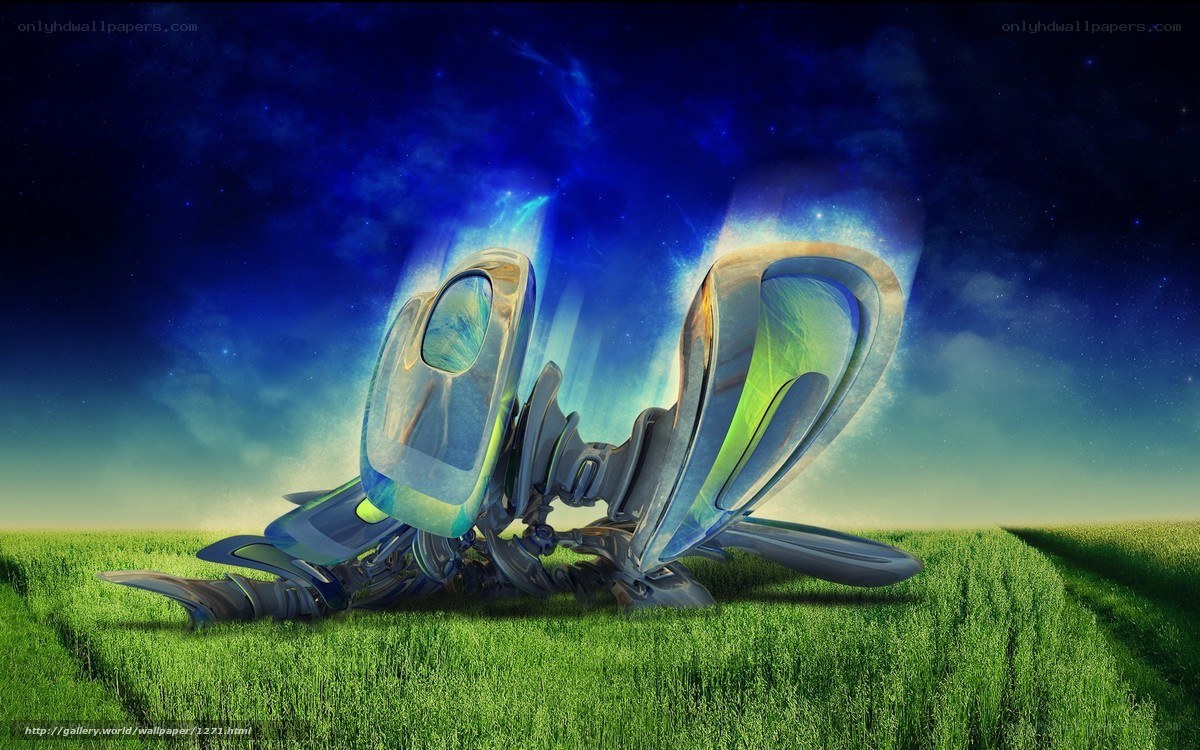 alien artifact in field