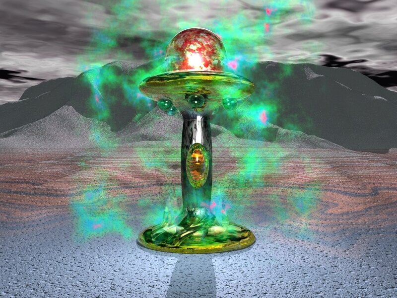 Alien Artifact on Alien Planet — Green